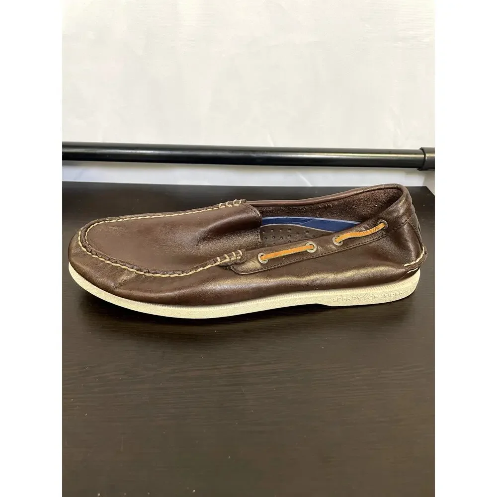 SPERRY TOP SIDER Authentic Original Venetian Loafer Dark Brown Leather 11.5